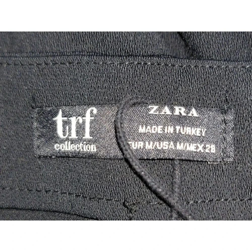 ZARA Women's Black RUFFLED SKORT Polyester Mini Waist‎ 28